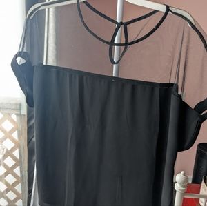 Sheer black top